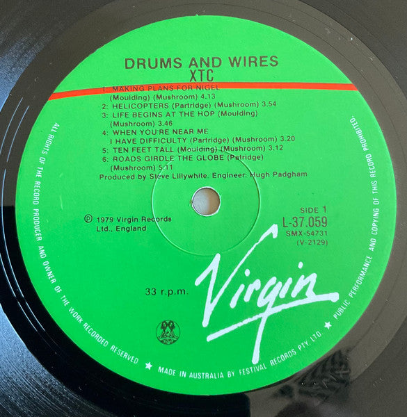 XTC – Drums And Wires LP vinyl record, image 3 of 8