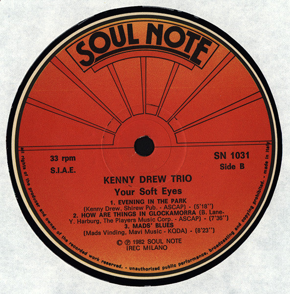 The Kenny Drew Trio – Your Soft Eyes LP vinyl record, image 4 of 4