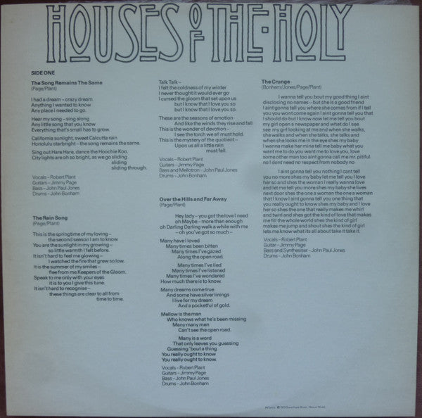 Led Zeppelin – Houses Of The Holy LP vinyl record, image 5 of 8