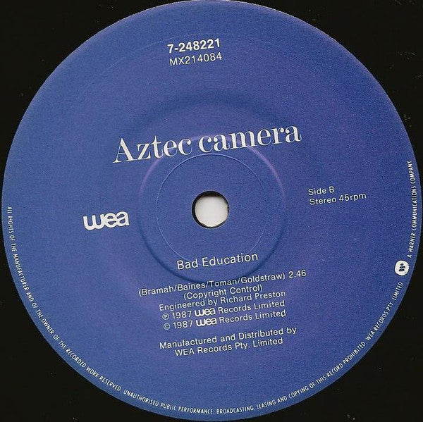 Aztec Camera – Deep & Wide & Tall 7" vinyl record, image 4 of 4