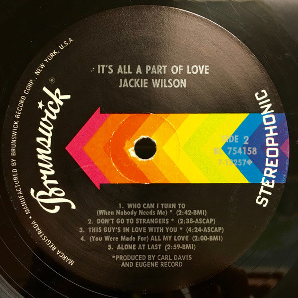 Jackie Wilson – It's All A Part Of Love LP vinyl record, image 6 of 10