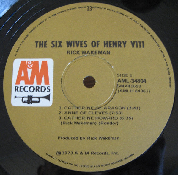 Rick Wakeman – The Six Wives Of Henry VIII LP vinyl record, image 6 of 7