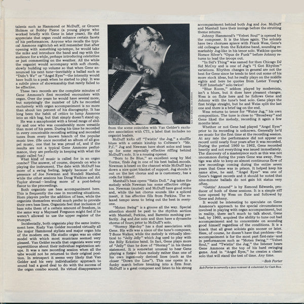 Gene Ammons – The Gene Ammons Story: Organ Combos (2xLP) LP vinyl record, image 3 of 10