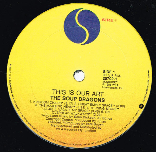 The Soup Dragons – This Is Our Art LP vinyl record, image 3 of 4