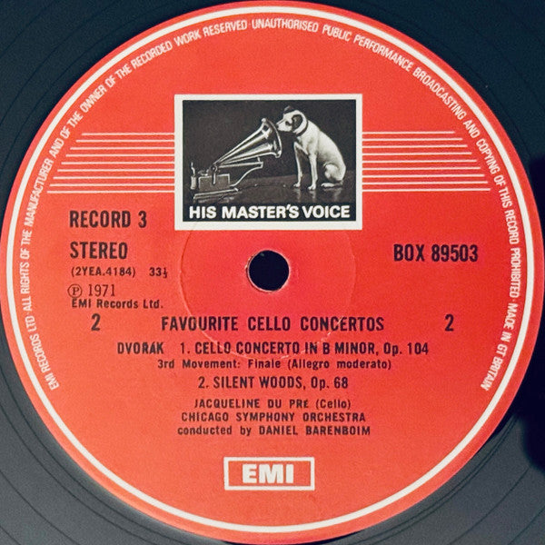 Antonín Dvořák, Sir Edward Elgar, Joseph Haydn, Robert Schumann, Jacqueline du Pré – Favourite Cello Concertos LP vinyl record, image 7 of 10