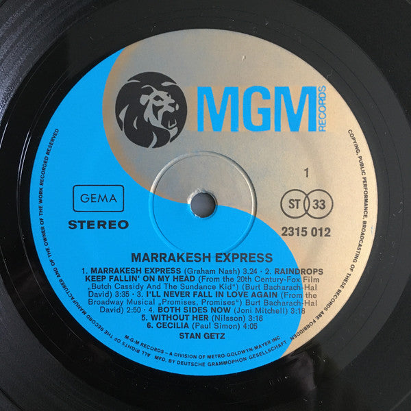 Stan Getz – Marrakesh Express LP vinyl record, image 4 of 5