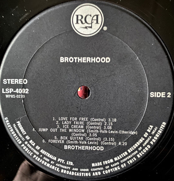 Brotherhood – Brotherhood LP vinyl record, image 5 of 5