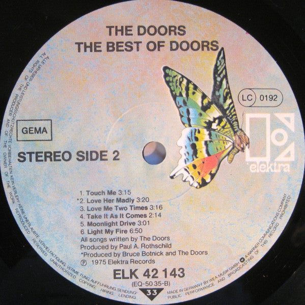 The Doors – The Best Of Doors LP vinyl record, image 4 of 4