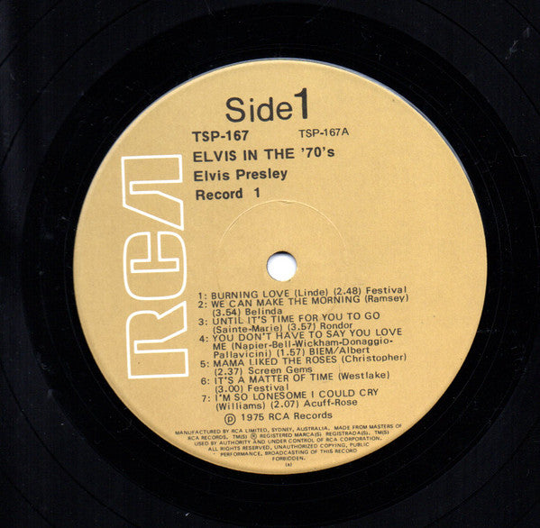 Elvis Presley – Elvis In The 70's (2xLP) LP vinyl record, image 4 of 8