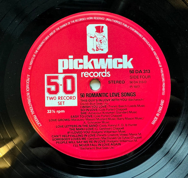 Various – 50 Romantic Love Songs (2xLP) LP vinyl record, image 8 of 8