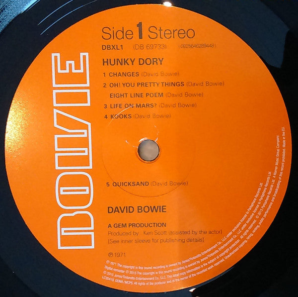 David Bowie – Hunky Dory LP vinyl record, image 3 of 9