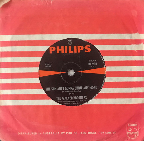 The Walker Brothers – The Sun Ain't Gonna Shine Any More 7" vinyl record, image 3 of 3