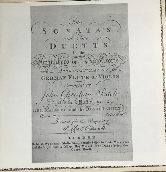 Nicholas McGegan, Colin Tilney, Christopher Hogwood, Johann Christian Bach – Four Sonatas & Two Duets, Op. 18 LP vinyl record, image 3 of 6