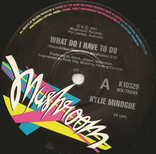 Kylie Minogue – What Do I Have To Do 7" vinyl record, image 3 of 4
