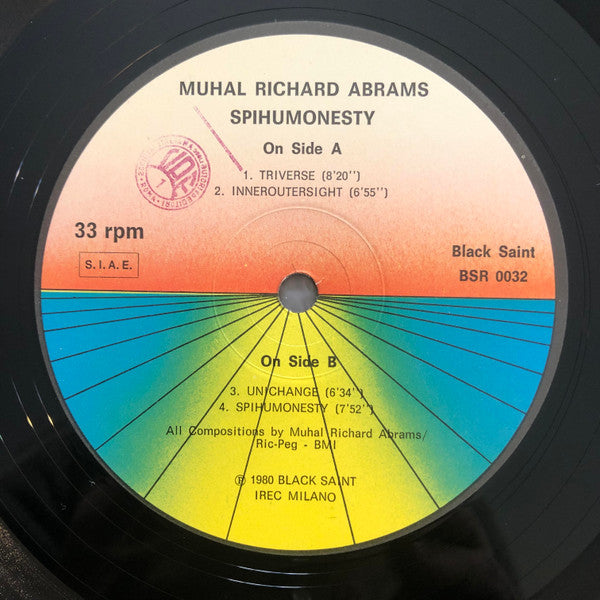 Muhal Richard Abrams – Spihumonesty LP vinyl record, image 4 of 4