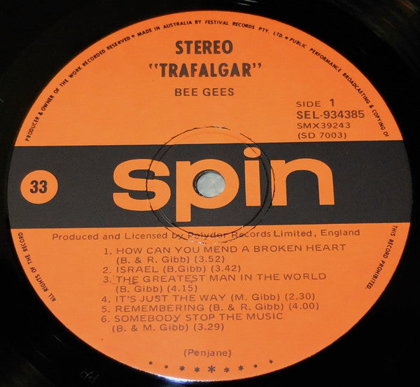 Bee Gees – Trafalgar LP vinyl record, image 4 of 5