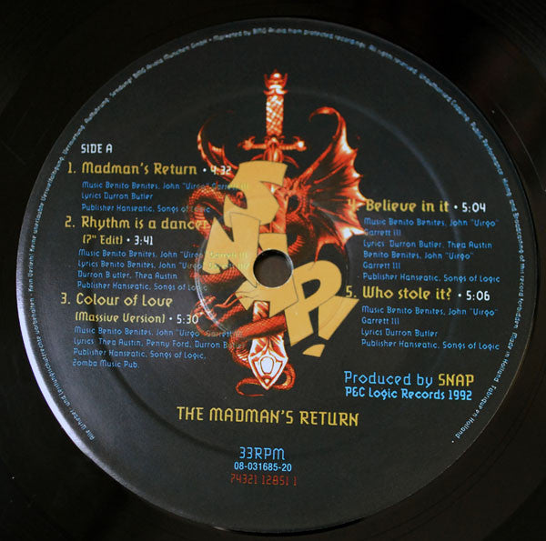 Snap! – The Madman's Return (3rd Edition) LP vinyl record, image 5 of 6