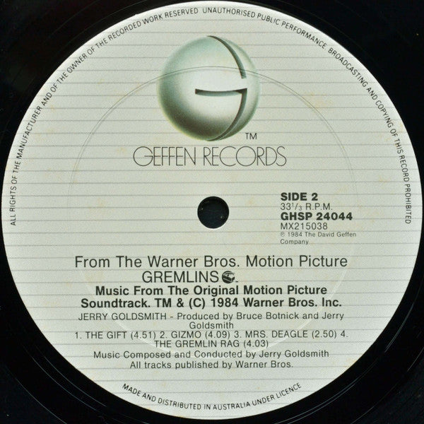 Various – Gremlins (Music From The Original Motion Picture Sound Track) LP vinyl record, image 4 of 4
