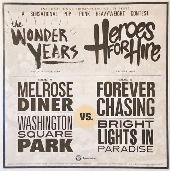 The Wonder Years, Heroes For Hire – A Split Record 7" vinyl record, image 2 of 6