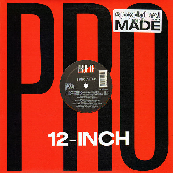 Special Ed – I Got It Made / Hoedown 12" vinyl record, image 3 of 3