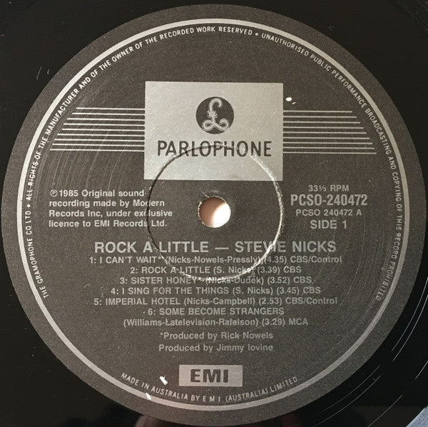 Stevie Nicks – Rock A Little LP vinyl record, image 3 of 6
