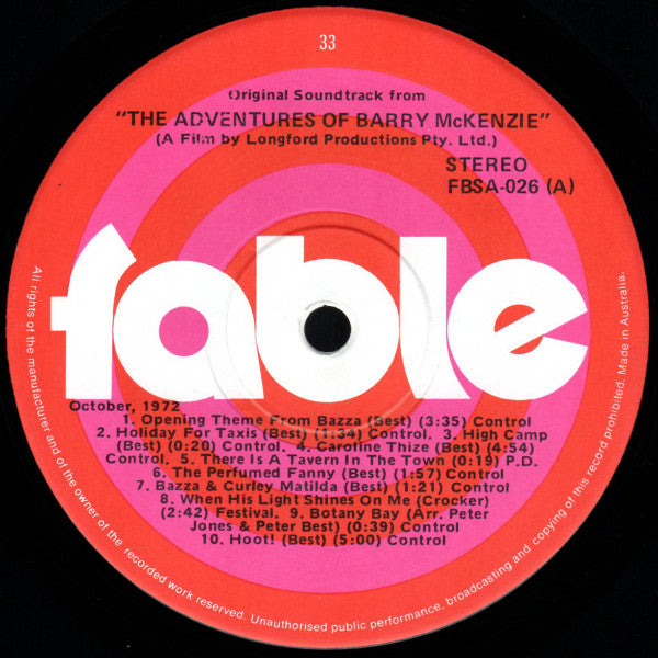 Barry Crocker, Peter Best – The Adventures Of Barry McKenzie Original Soundtrack LP vinyl record, image 4 of 5