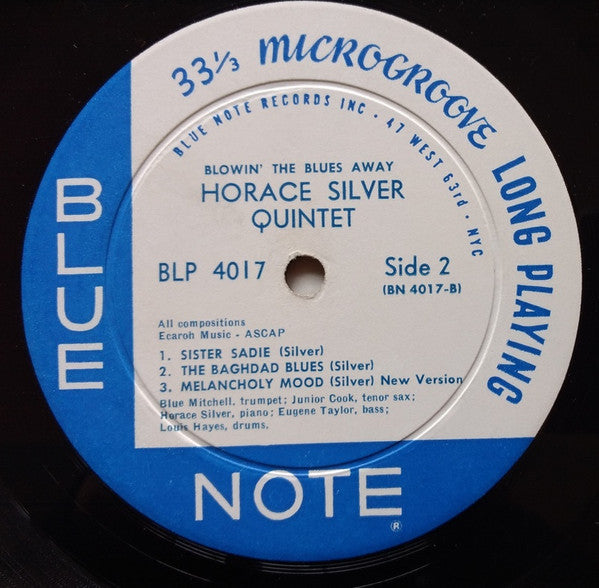 The Horace Silver Quintet, The Horace Silver Trio – Blowin' The Blues Away LP vinyl record, image 4 of 4