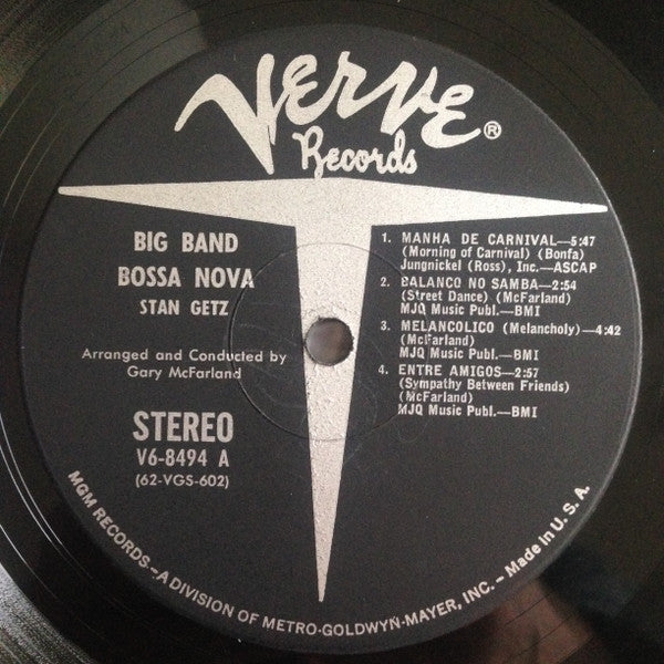 Stan Getz – Big Band Bossa Nova LP vinyl record, image 6 of 7