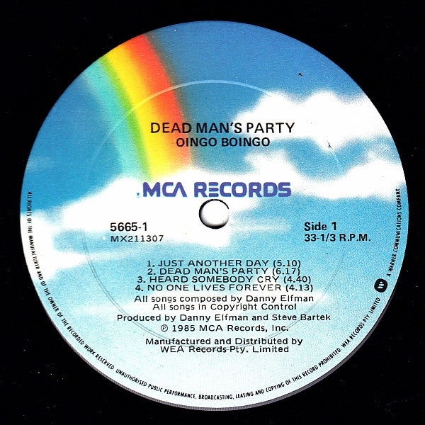 Oingo Boingo – Dead Man's Party LP vinyl record, image 4 of 5