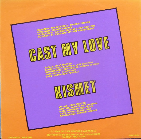Flaming Hands – Cast My Love (Extended Dance Mix) 12" vinyl record, image 2 of 3