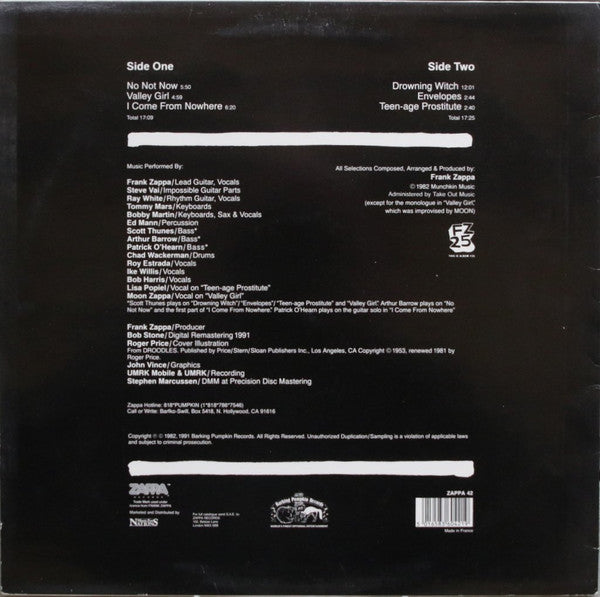 Frank Zappa – Ship Arriving Too Late To Save A Drowning Witch LP vinyl record, image 2 of 6