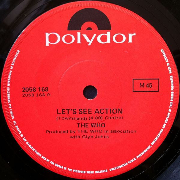 The Who – Let's See Action 7" vinyl record, image 1 of 2