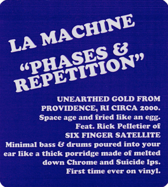 La Machine – Phases & Repetition LP vinyl record, image 10 of 10