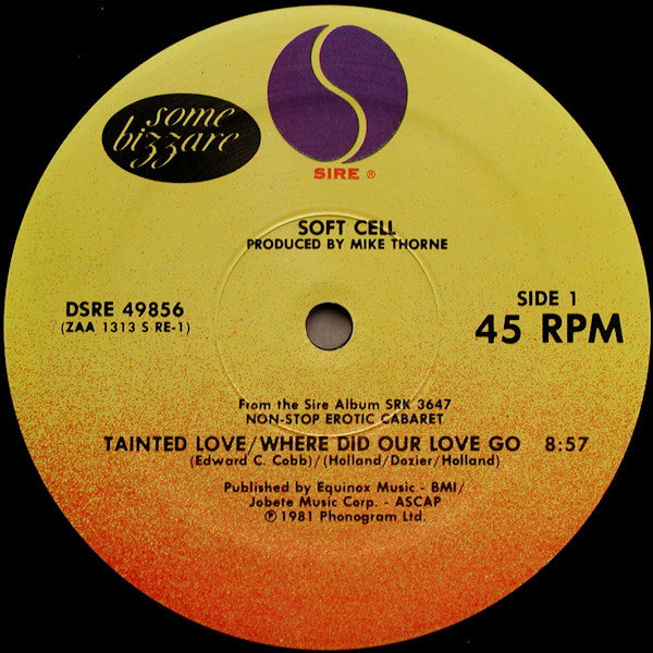 Soft Cell – Tainted Love / Where Did Our Love Go 12" vinyl record, image 5 of 6