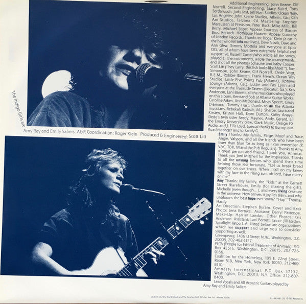 Indigo Girls – Indigo Girls LP vinyl record, image 5 of 10