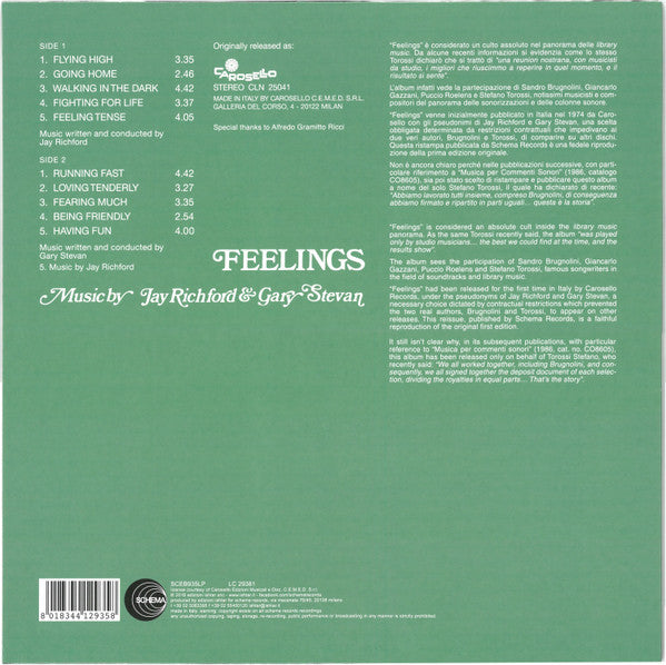 Jay Richford, Gary Stevan – Feelings LP vinyl record, image 2 of 8