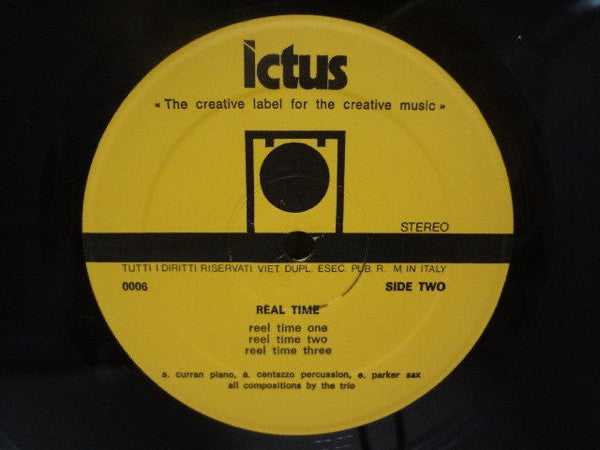 Alvin Curran, Andrea Centazzo, Evan Parker – Real Time LP vinyl record, image 4 of 5