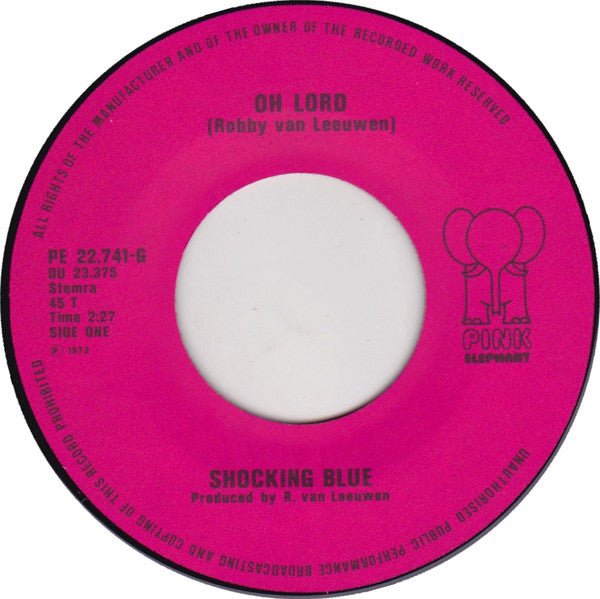 Shocking Blue – Oh Lord 7" vinyl record, image 3 of 4