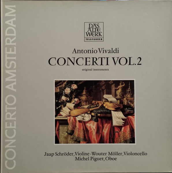 Jaap Schröder, Concerto Amsterdam, Antonio Vivaldi – Concerti Vol. 2 LP vinyl record, image 1 of 3