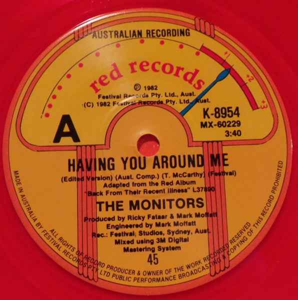 The Monitors – Having You Around Me 7" vinyl record, image 3 of 4