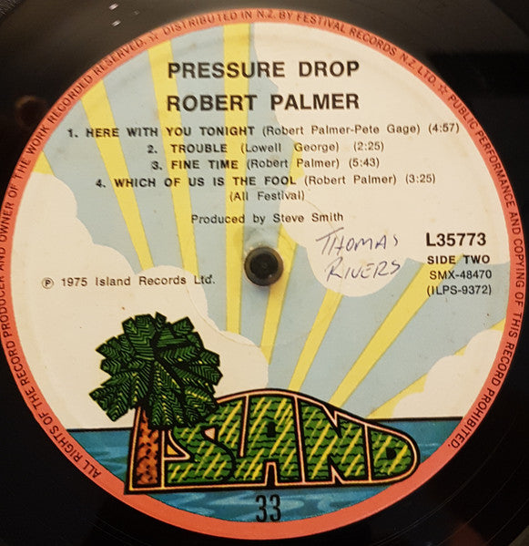 Robert Palmer – Pressure Drop LP vinyl record, image 4 of 5