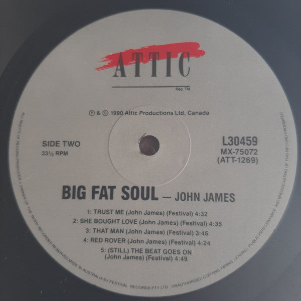 John James – Big Fat Soul LP vinyl record, image 4 of 4