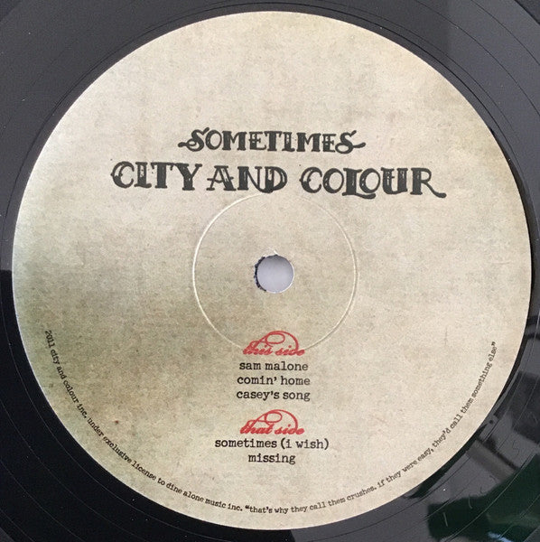 City And Colour – Sometimes (2xLP) LP vinyl record, image 10 of 10