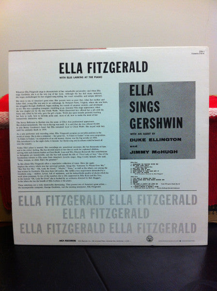Ella Fitzgerald – Ella Sings Gershwin LP vinyl record, image 2 of 3