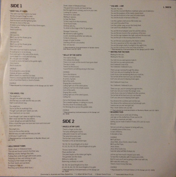 Manfred Mann's Earth Band – Angel Station LP vinyl record, image 5 of 5