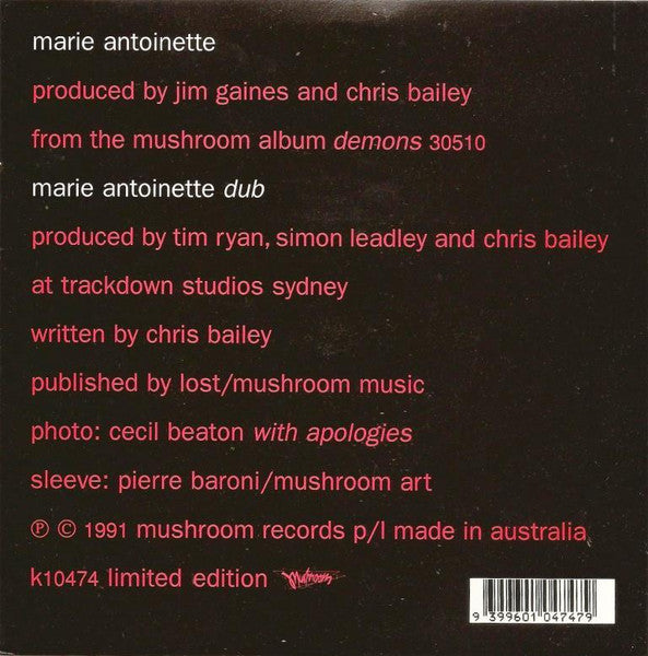 Chris Bailey – Marie Antoinette 7" vinyl record, image 2 of 4