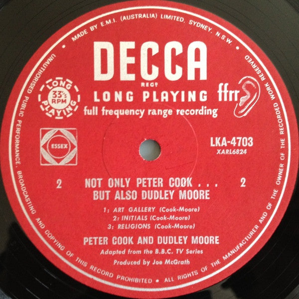 Peter Cook & Dudley Moore – Not Only Peter Cook… But Also Dudley Moore LP vinyl record, image 4 of 4