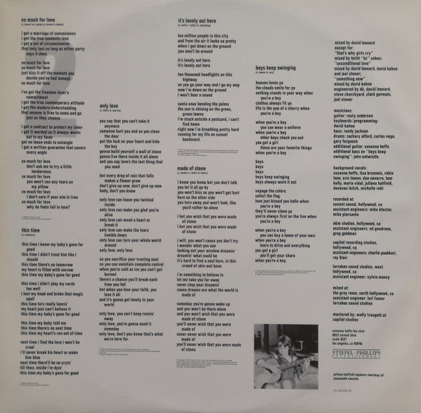 Susanna Hoffs – When You're A Boy LP vinyl record, image 6 of 6