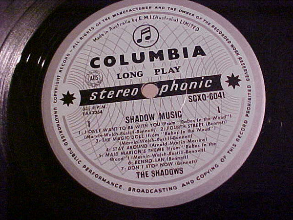 The Shadows – Shadow Music LP vinyl record, image 2 of 2