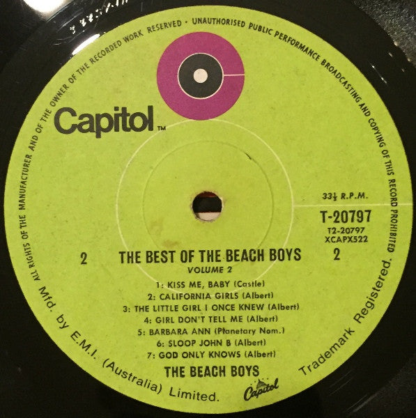 The Beach Boys – The Best Of The Beach Boys Volume 2 LP vinyl record, image 4 of 4